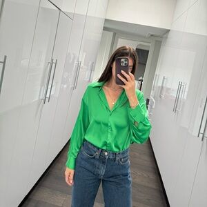 Green Zara Blouse